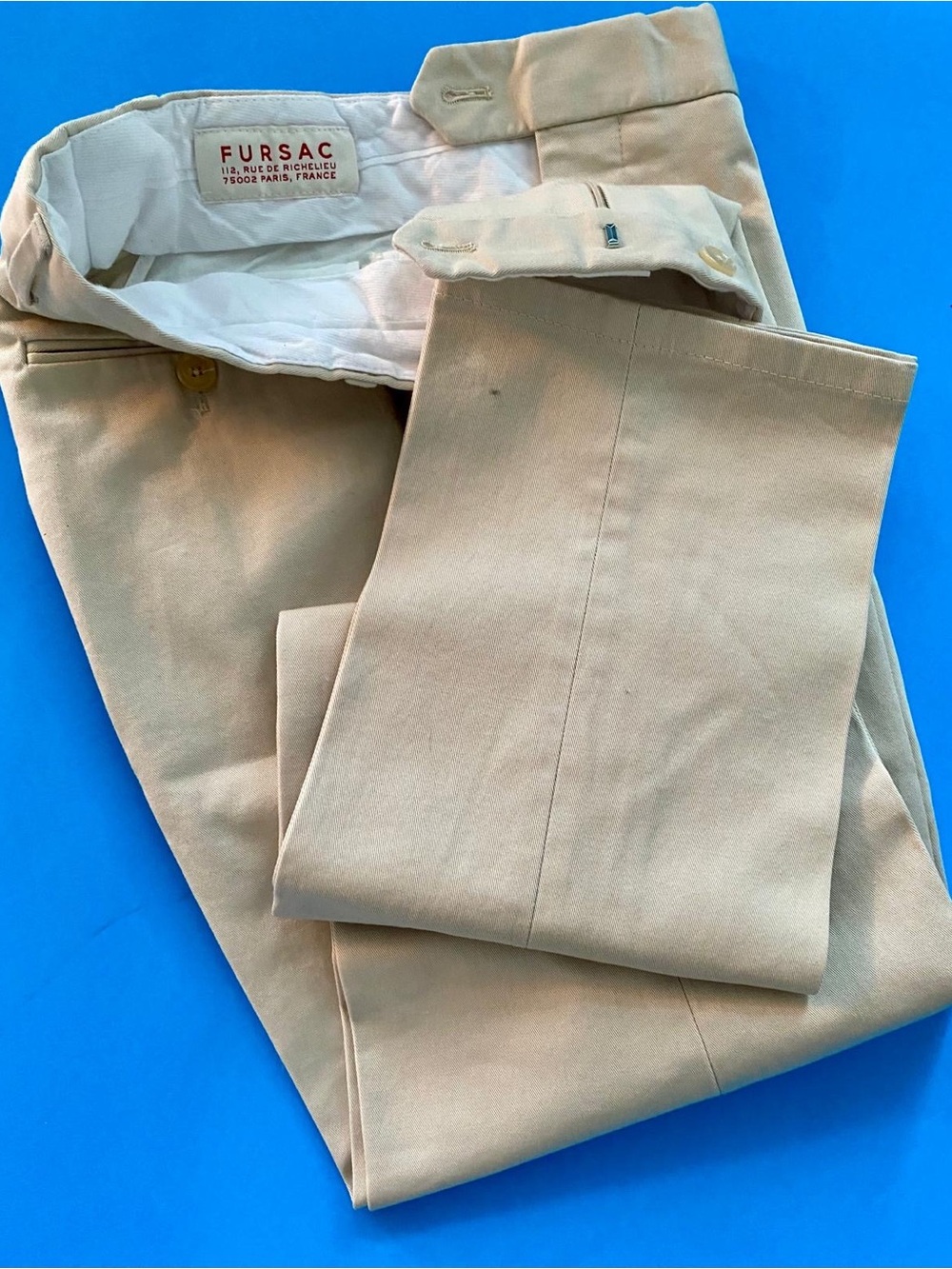 Fursac Men's Tan Chino Pants